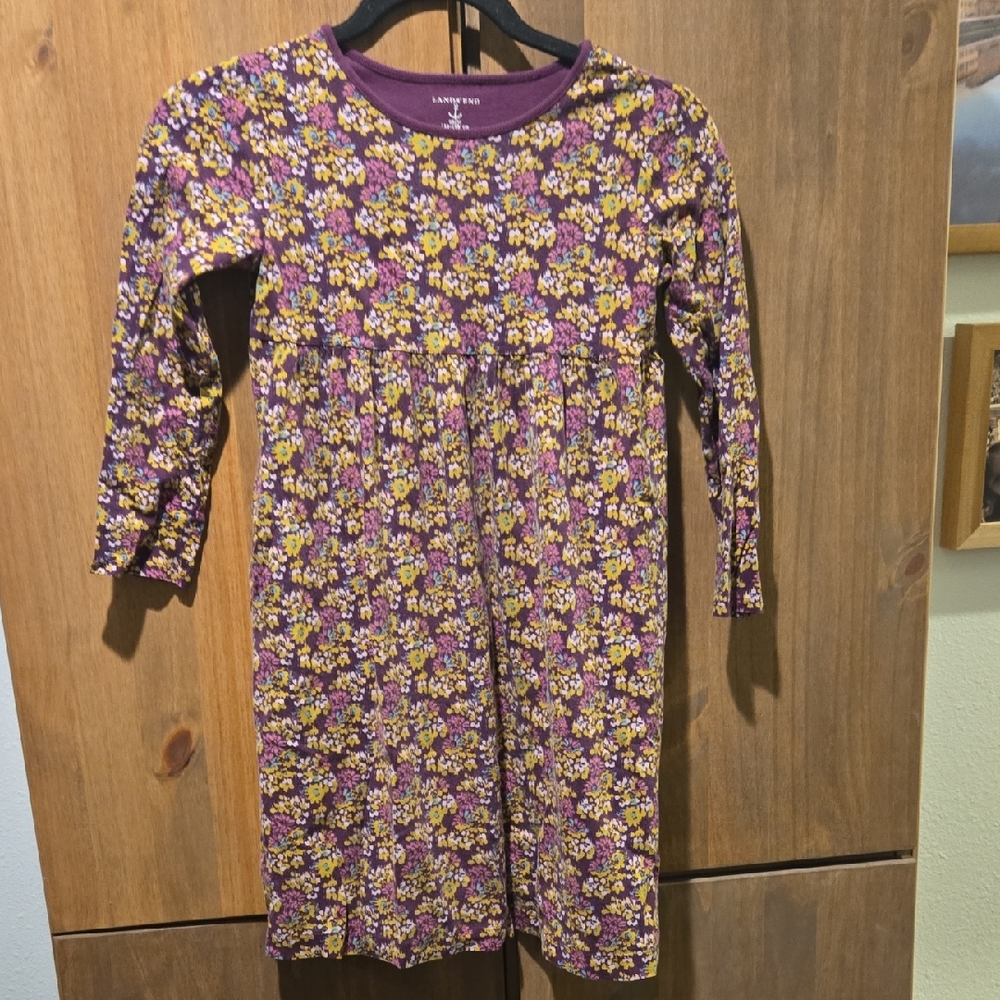 Land's End Purple Floral Dress
